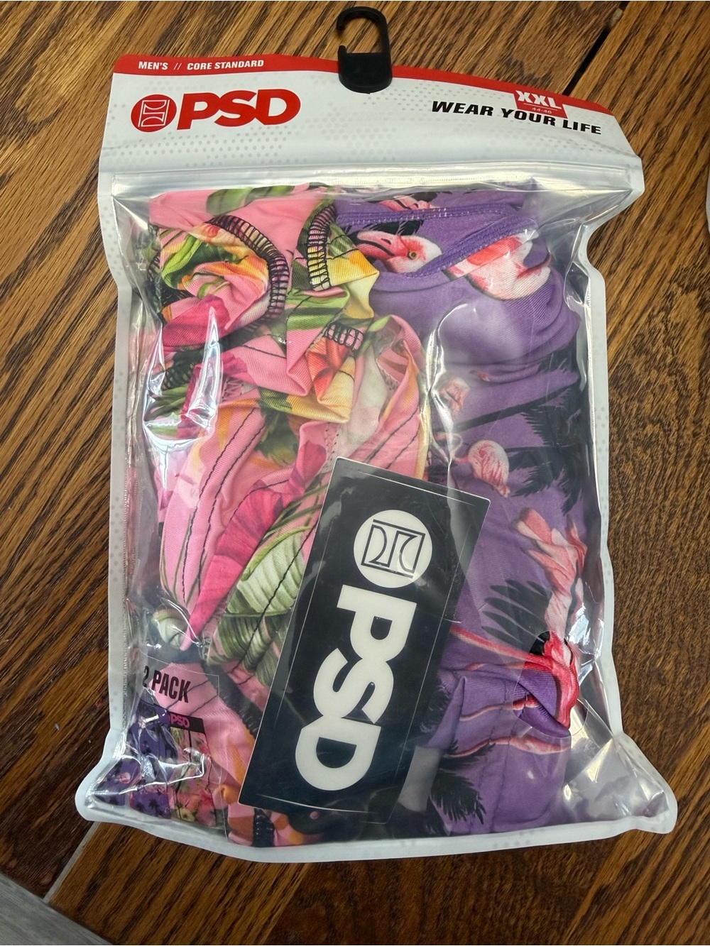PSD Men’s Tropical Boxer Briefs — Pink & Purple 2-Pack